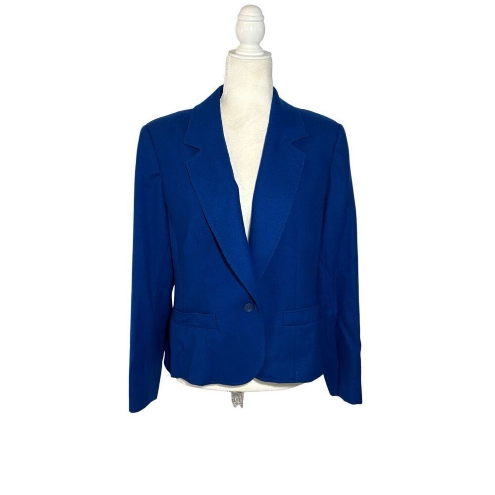 Vintage Pendleton royal blue wool blazer - 12
